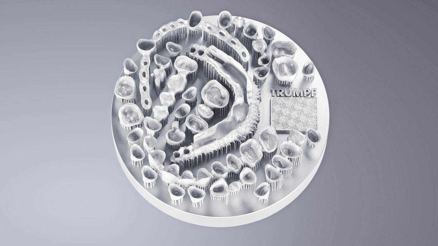 使用 TruPrint 1000 打印的牙科产品