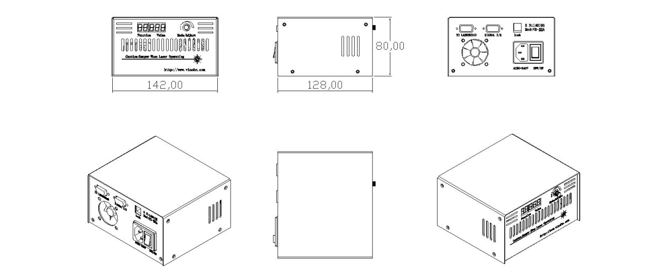 VA-I-N-532 (532nm-分体型激光器-1~300mW)