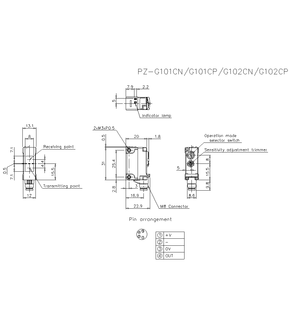 PZ-G101CN Dimension