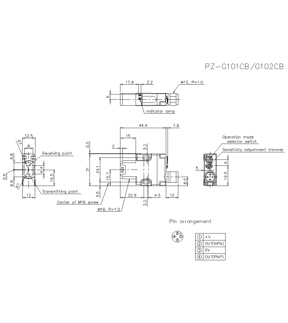 PZ-G101CB Dimension