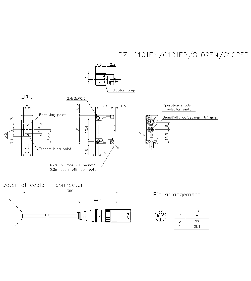 PZ-G102EN Dimension