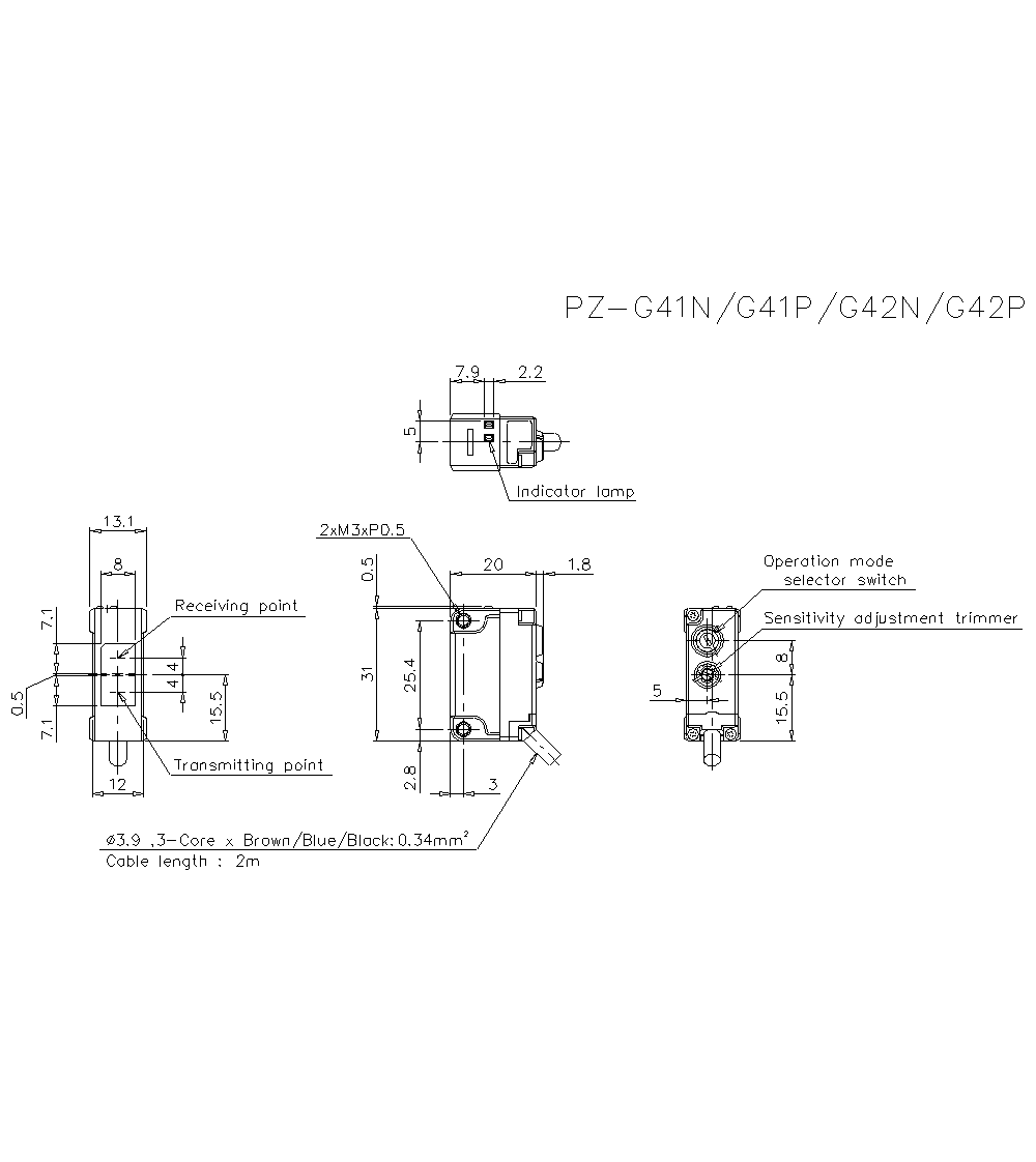 PZ-G41N Dimension