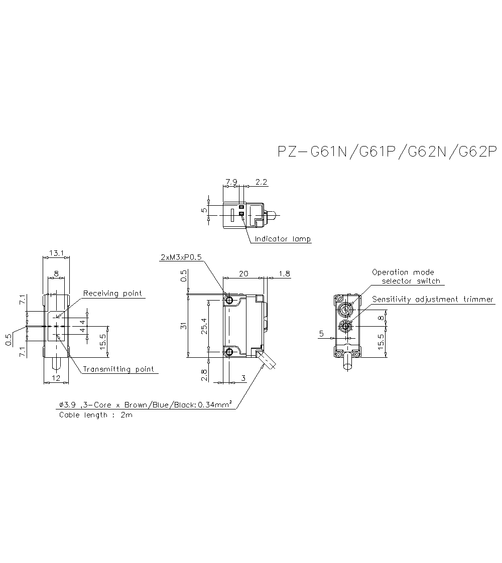 PZ-G61N Dimension