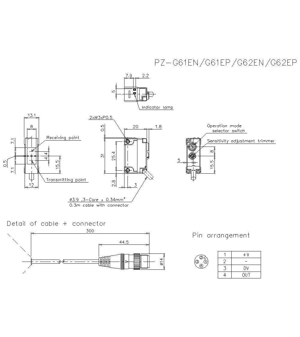 PZ-G62EN Dimension