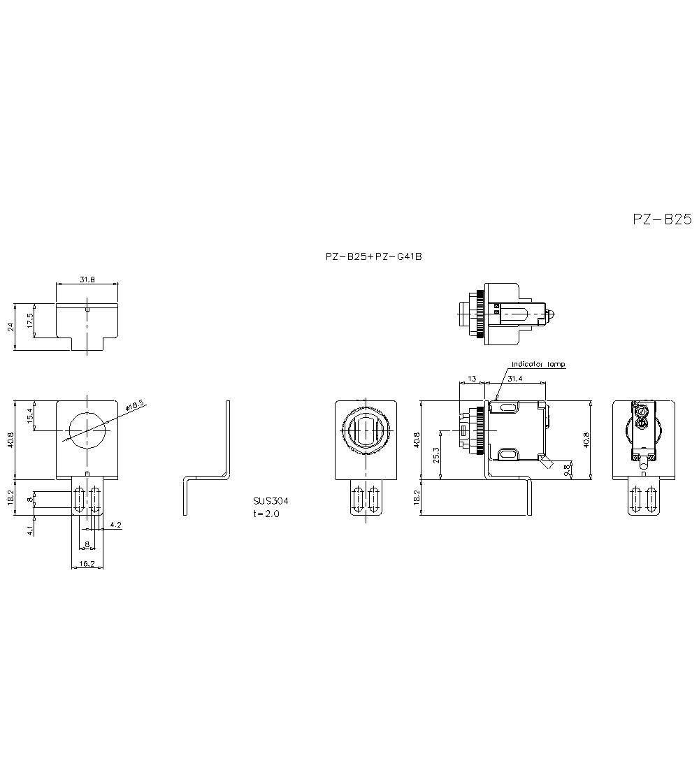 PZ-B25 Dimension