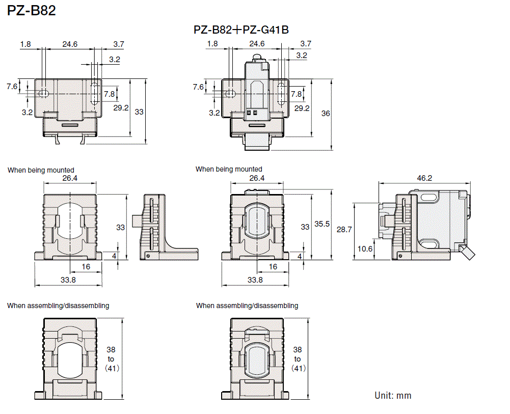 PZ-B82 Dimension