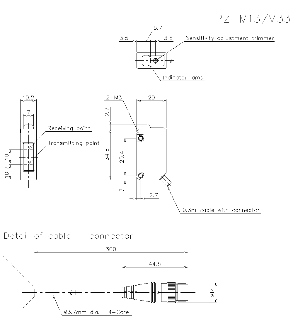 PZ-M13 Dimension