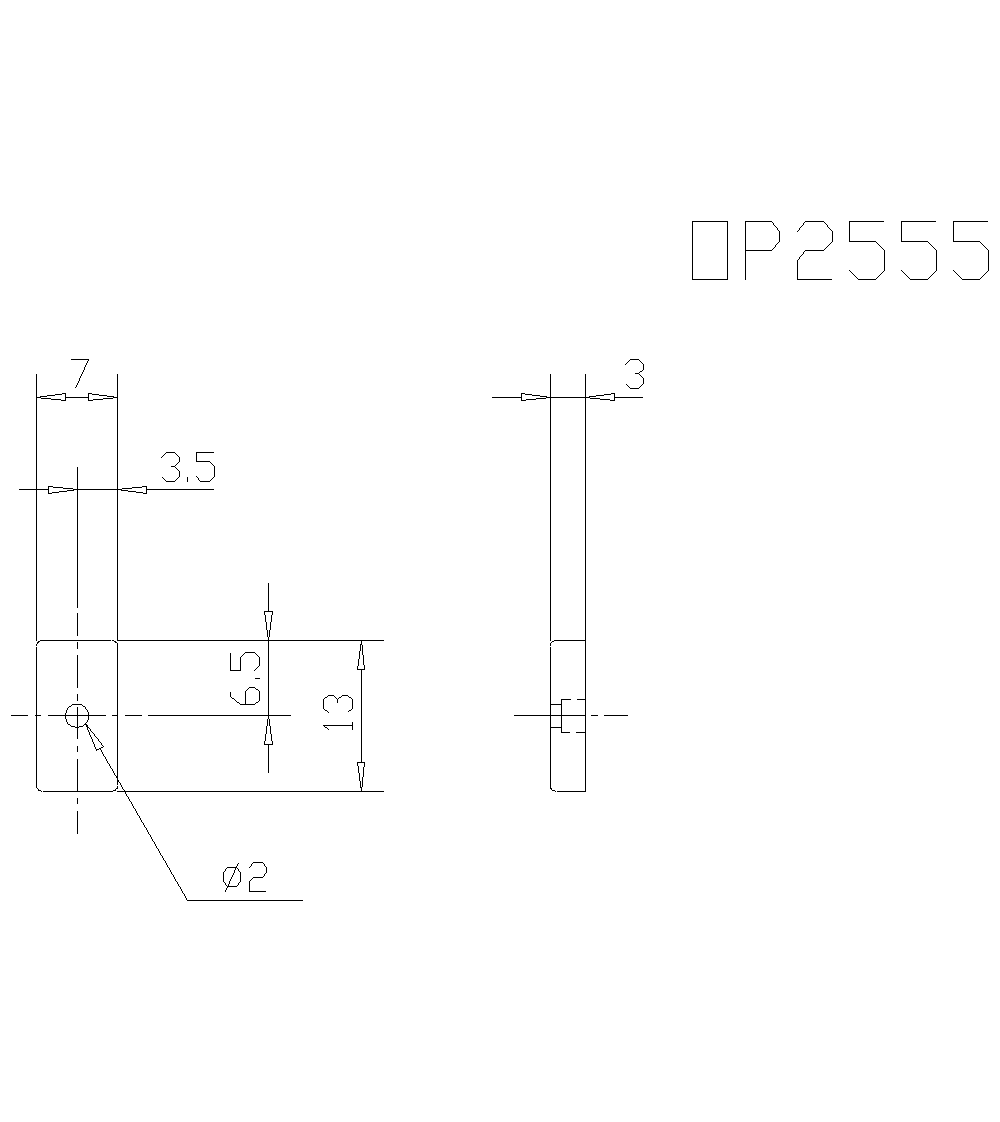 OP-2555 Dimension