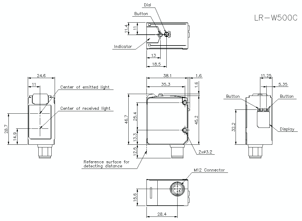 LR-W500C Dimension