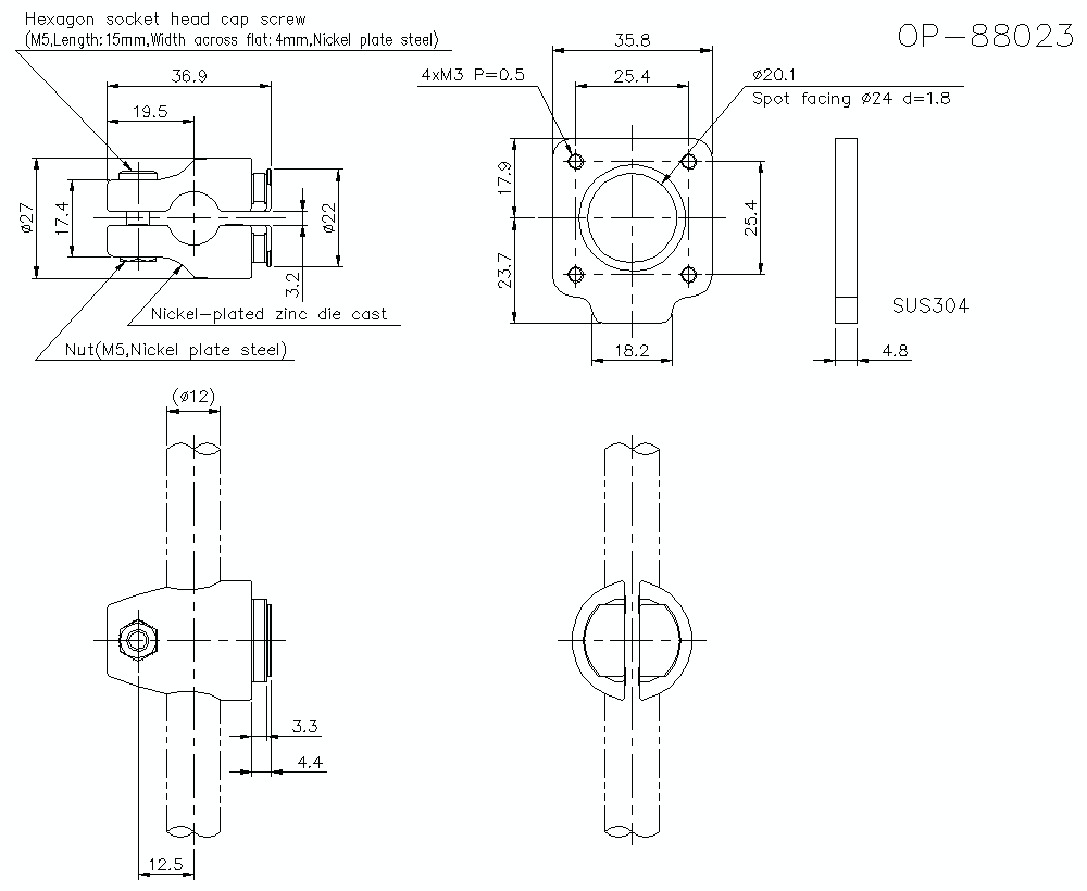 OP-88023 Dimension