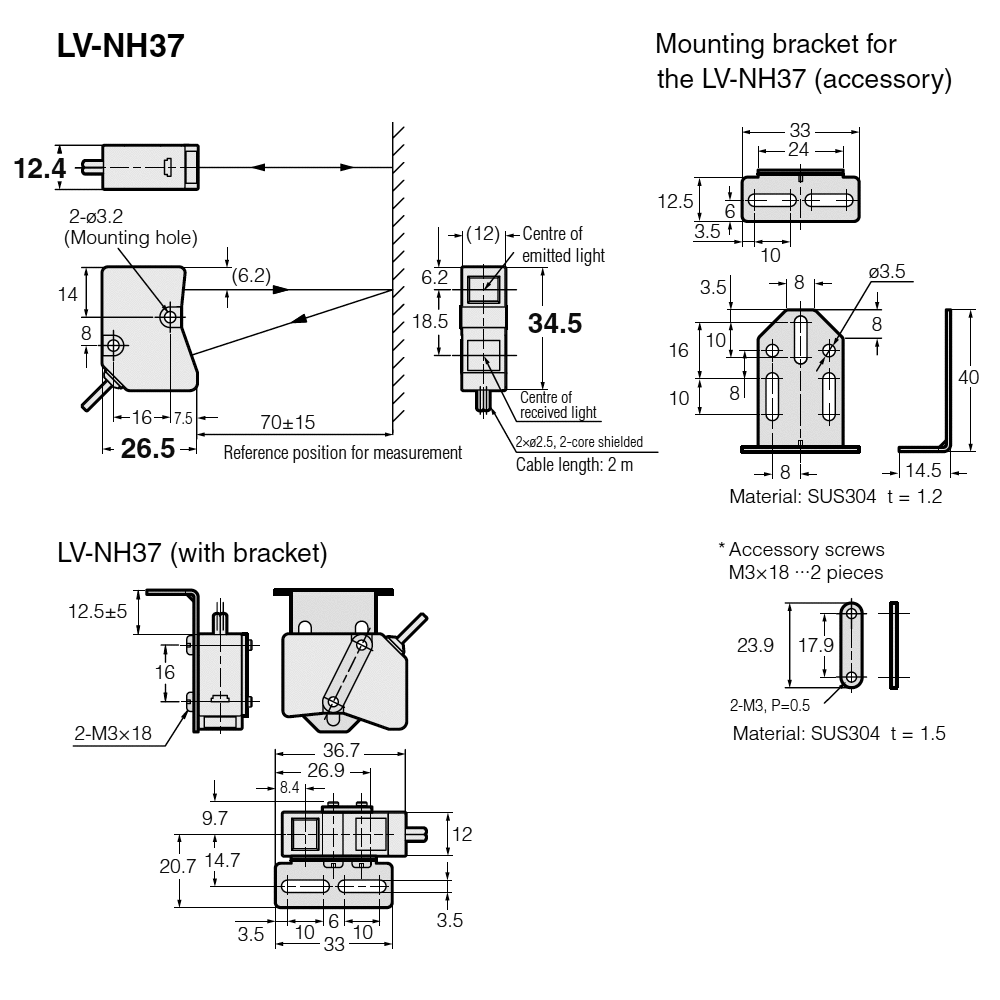 LV-NH37 Dimension