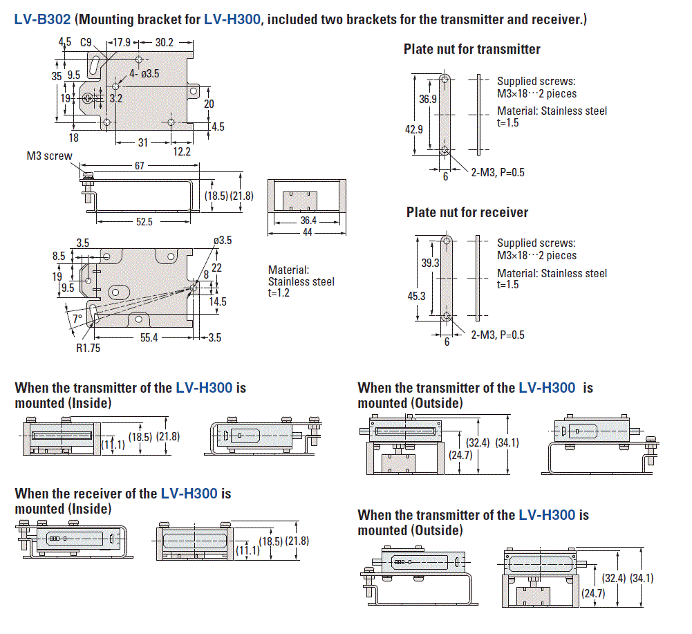 LV-B302 Dimension