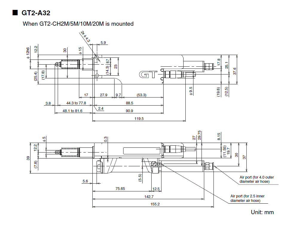 GT2-A32 Dimension