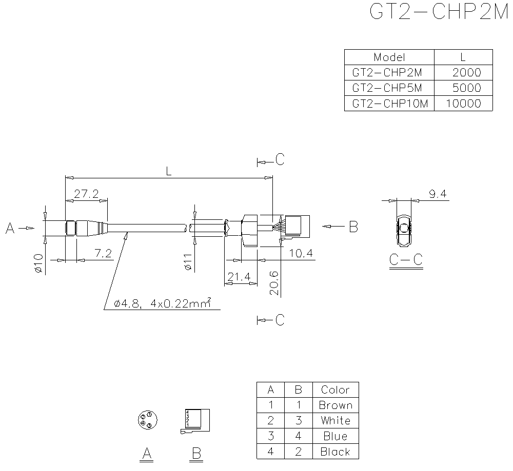 GT2-CHP2M Dimension