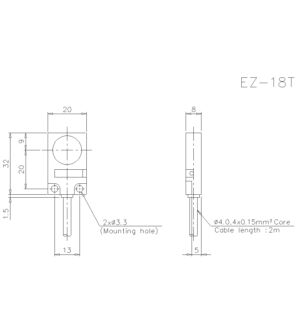 EZ-18T Dimension