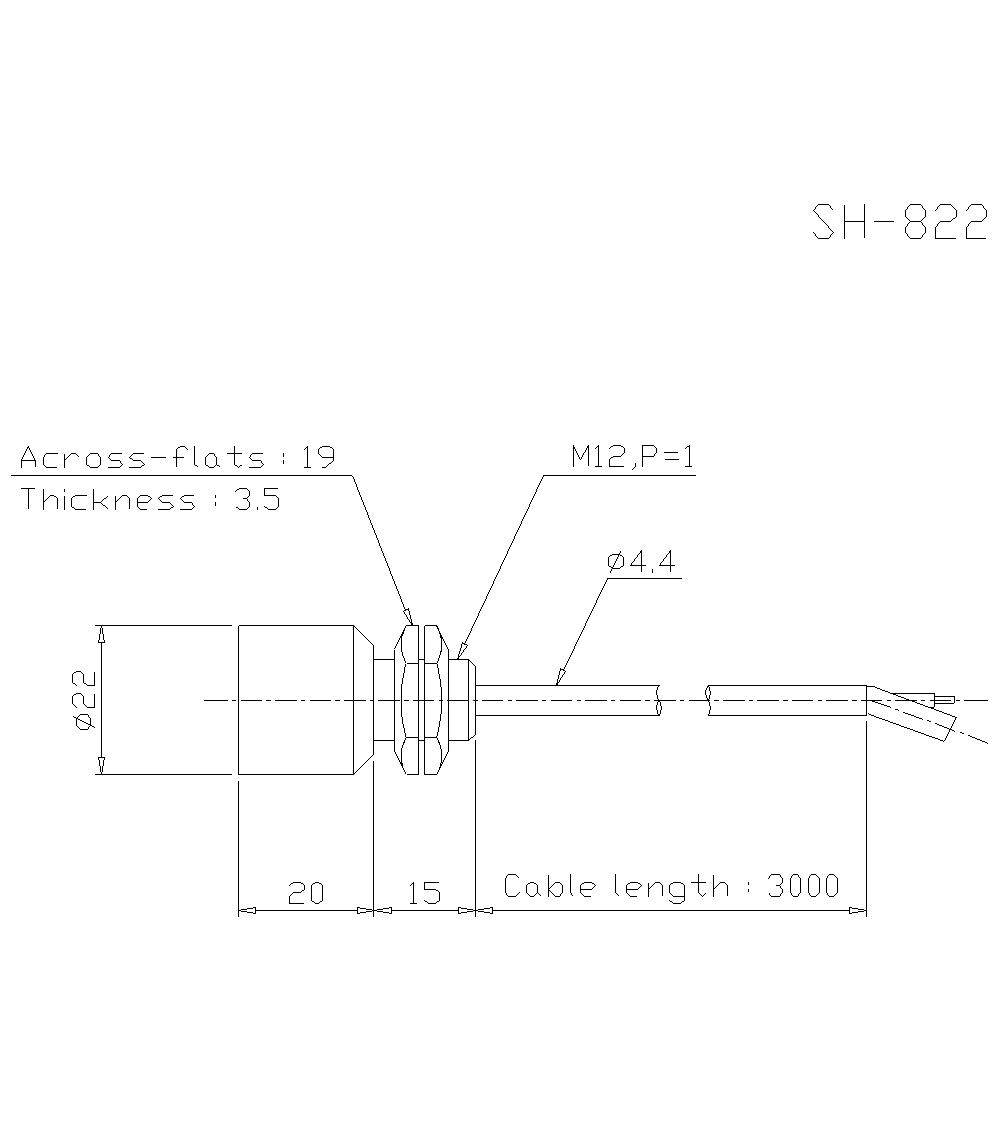 SH-822 Dimension