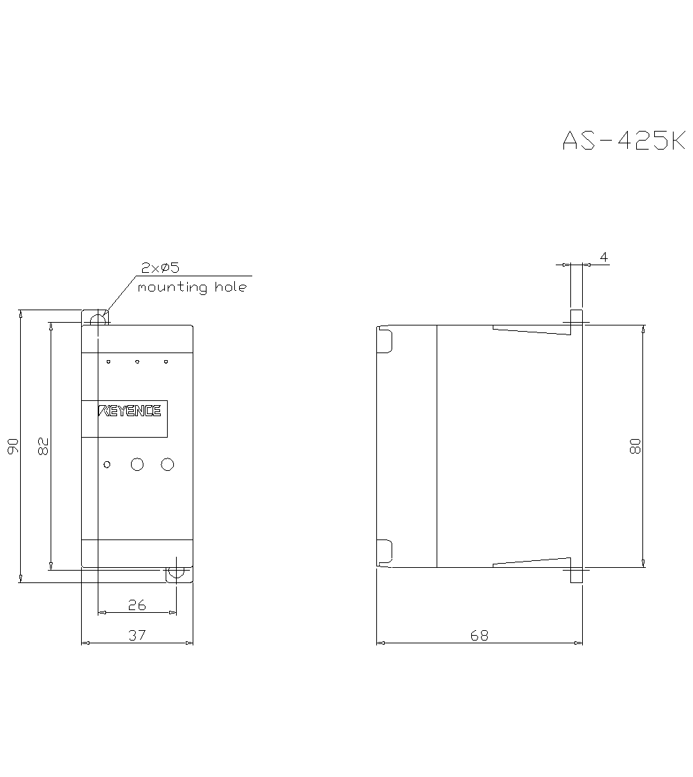 AS-425K Dimension