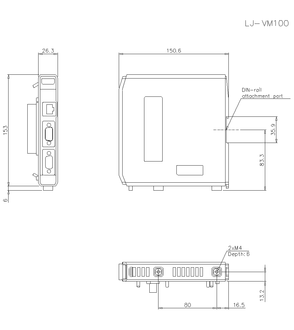 LJ-VM100 Dimension