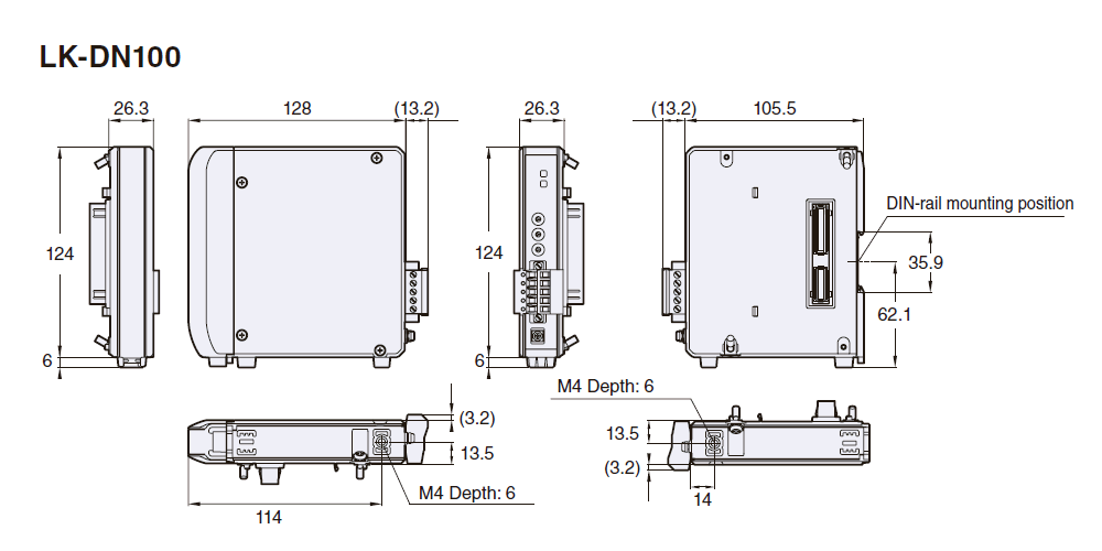 LK-DN100 Dimension