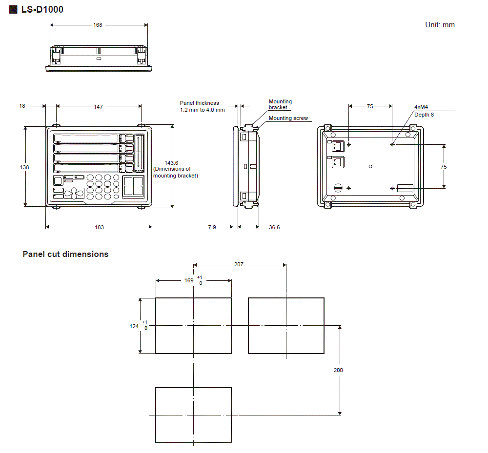 LS-D1000 Dimension