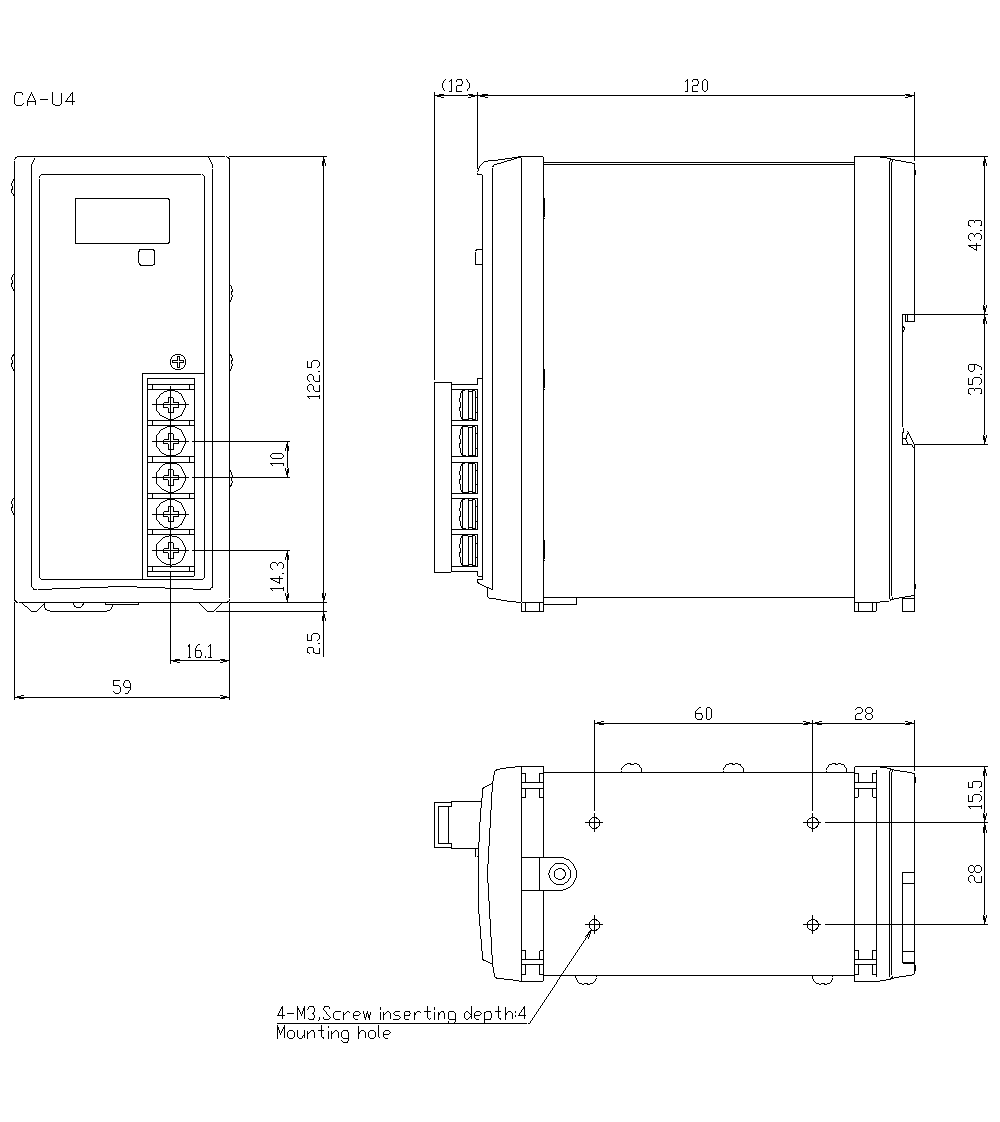 CA-U4&nbsp;Dimension