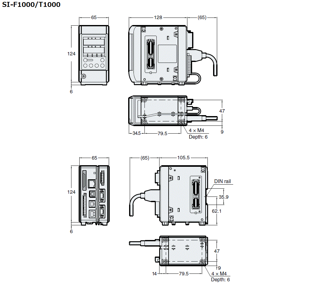 SI-F1000/T1000 Dimension