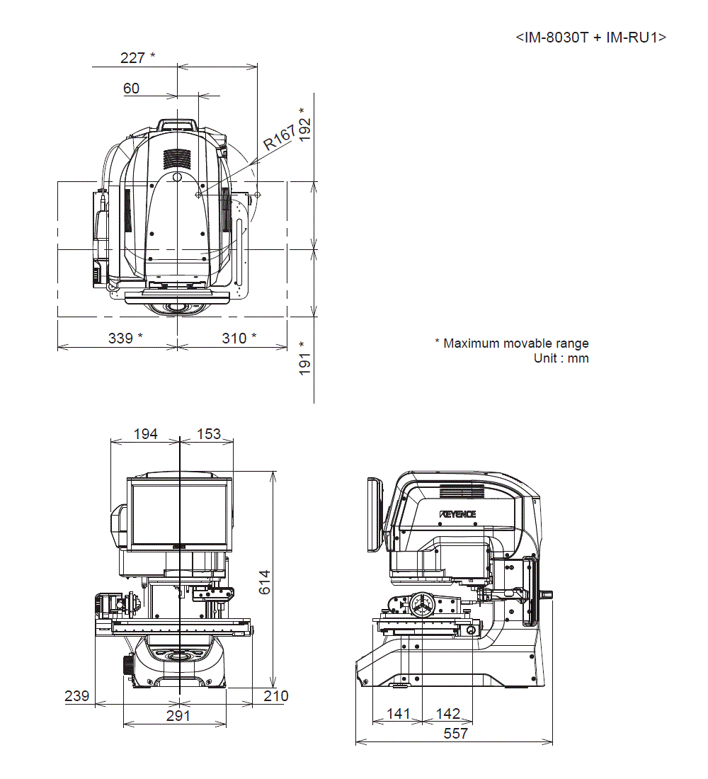 IM-8030T Dimension