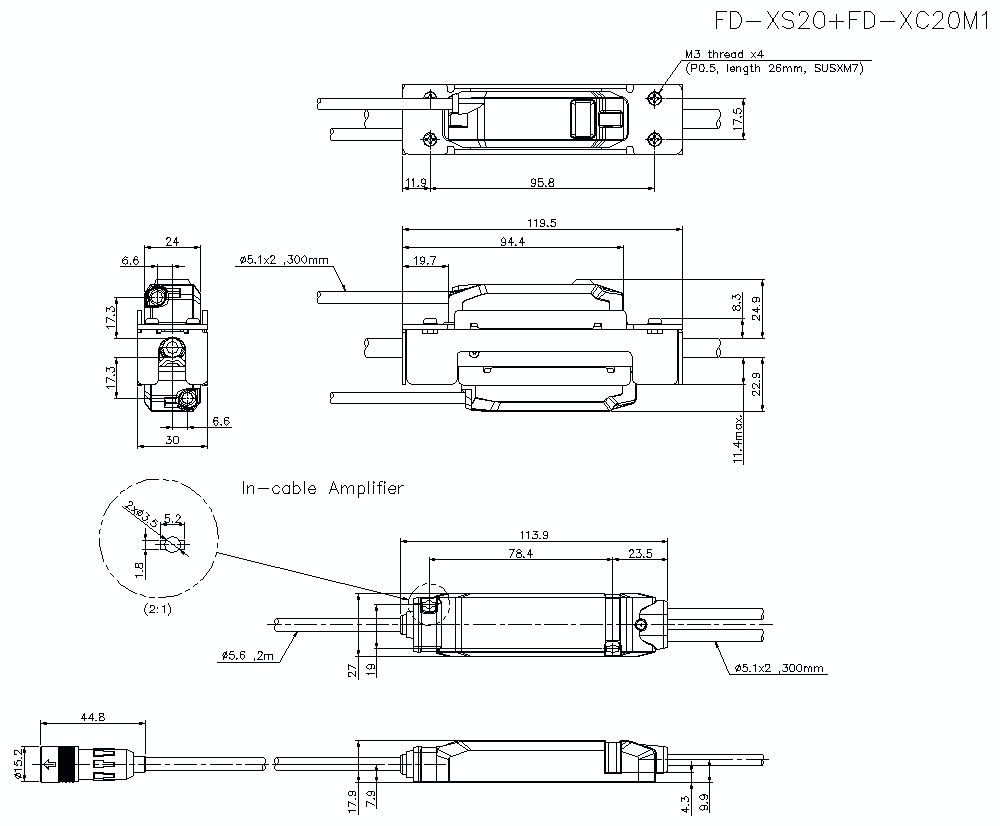 FD-XS20/FD-XC20M1&nbsp;Dimension