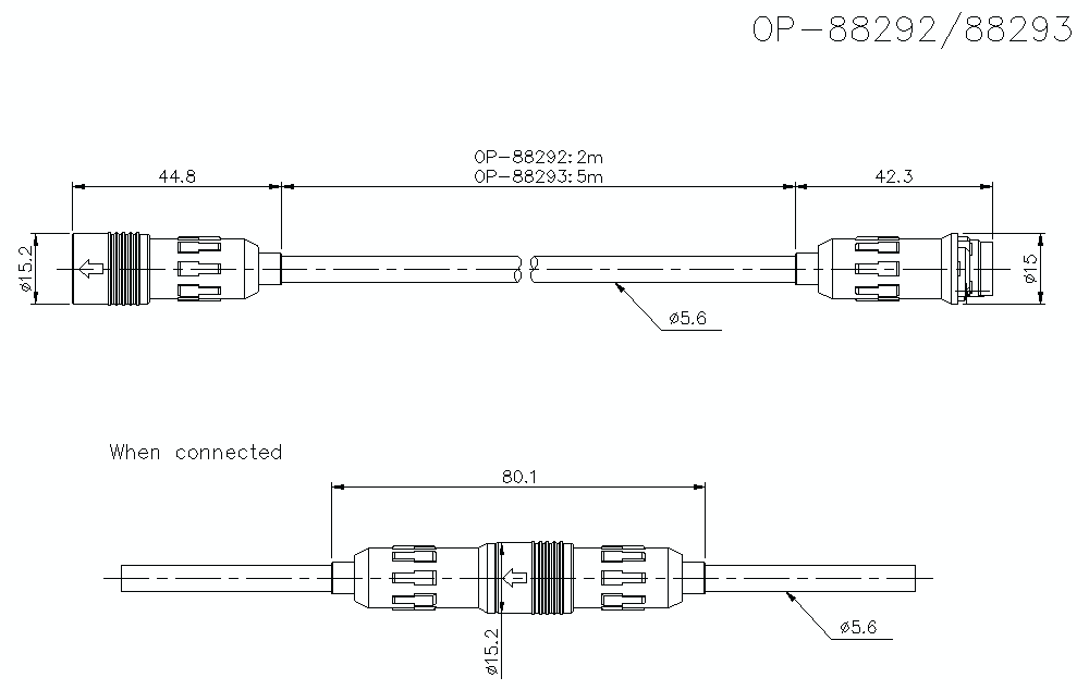 OP-88292/OP-88293 Dimension
