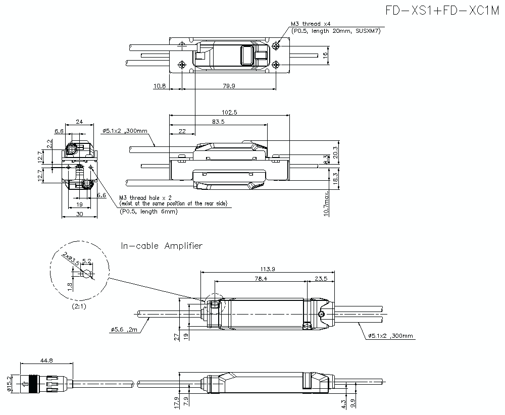 FD-XS1/FD-XC1M Dimension