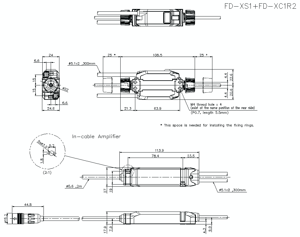 FD-XS1/FD-XC1R2 Dimension