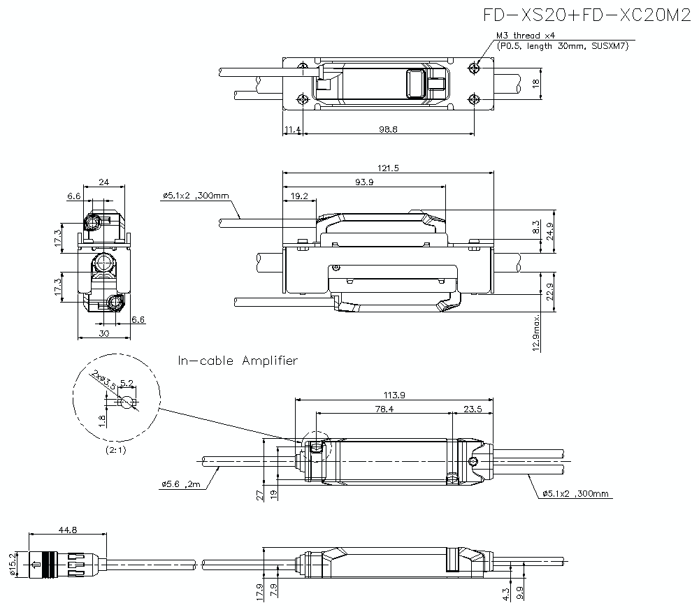 FD-XS20/FD-XC20M2 Dimension