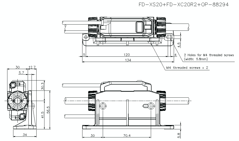 FD-XS20/FD-XC20R2/OP-88294 Dimension