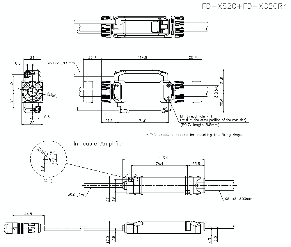 FD-XS20/FD-XC20R4 Dimension