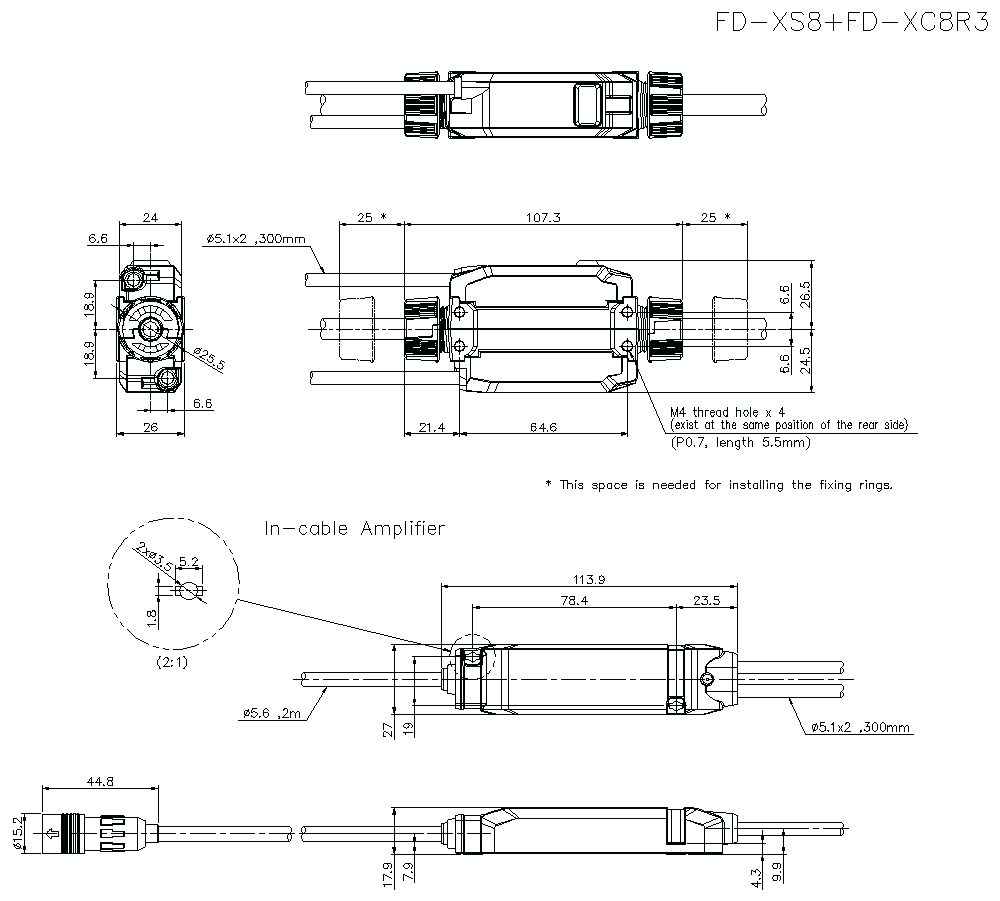 FD-XS8/FD-XC8R3 Dimension
