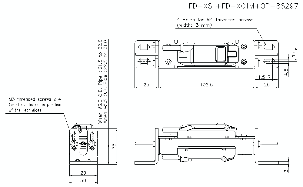 FD-XS1/FD-XC1M/OP-88297 Dimension