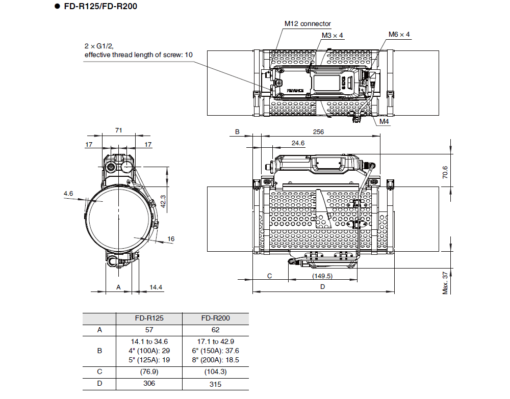 FD-R125/200 Dimension