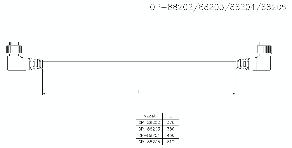 OP-88202/3/4/5 Dimension