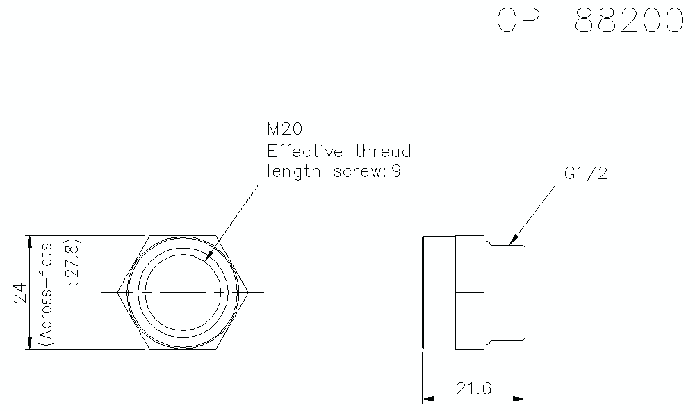 OP-88200&nbsp;Dimension