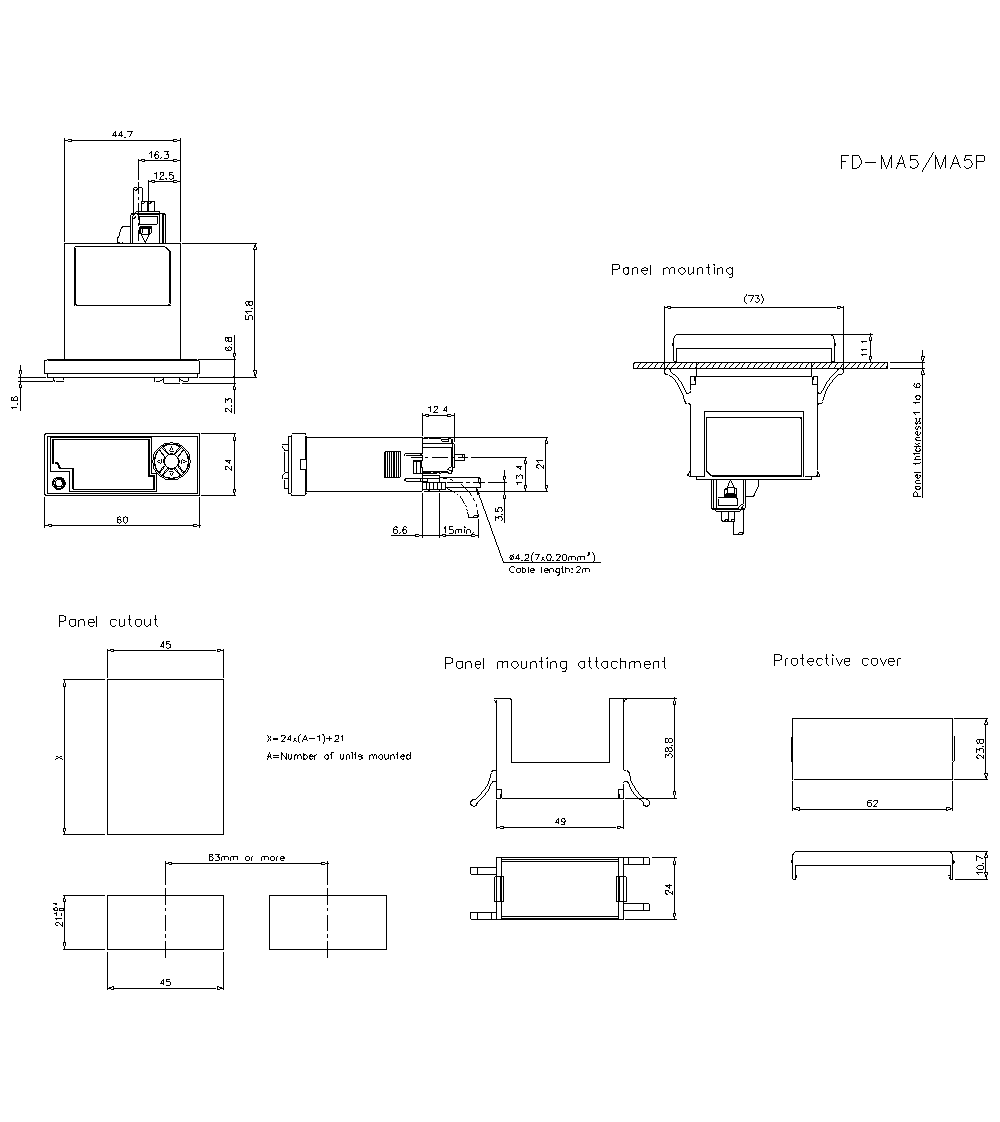 FD-MA5AP Dimension