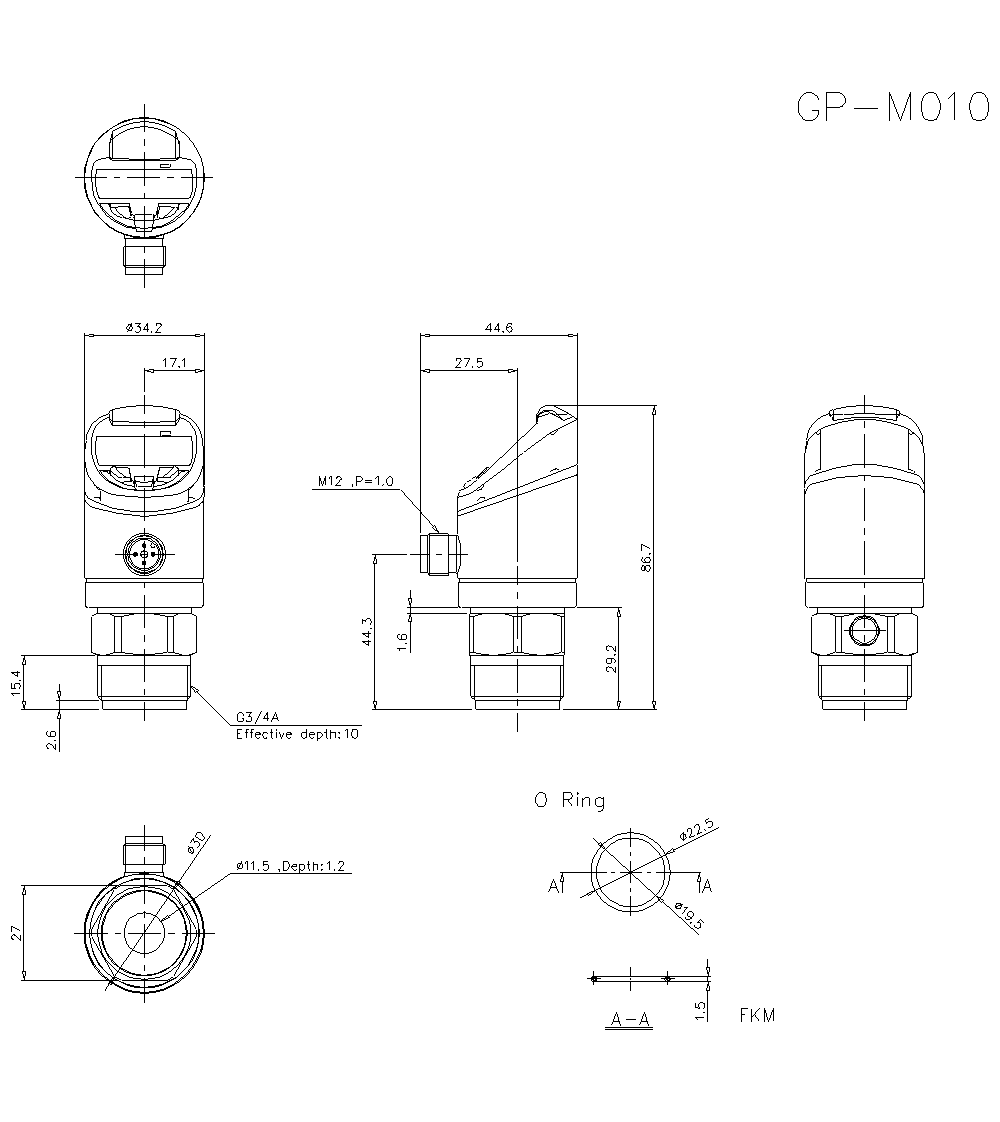 GP-M010 Dimension
