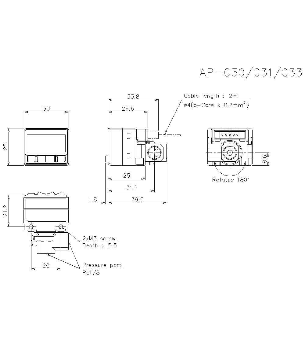 AP-C30 Dimension