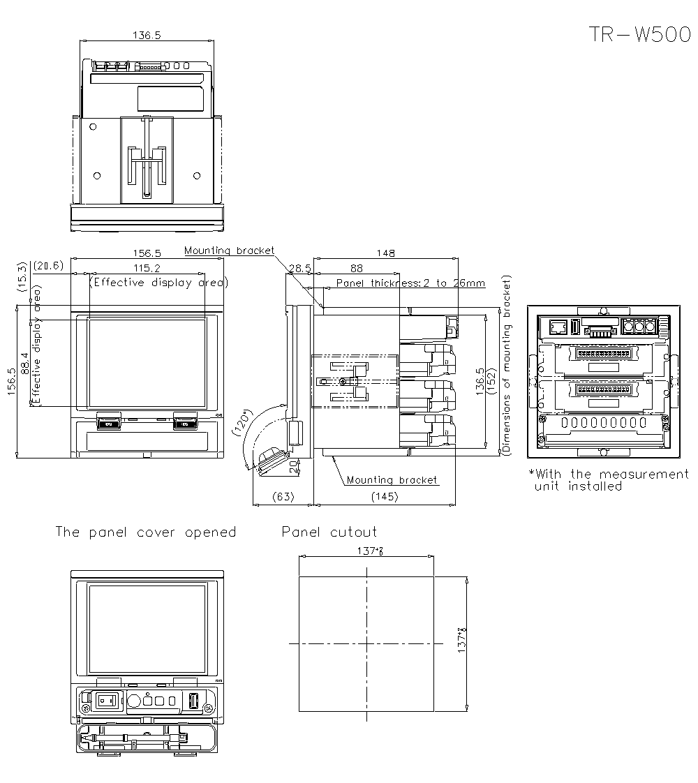 TR-W500 Dimension