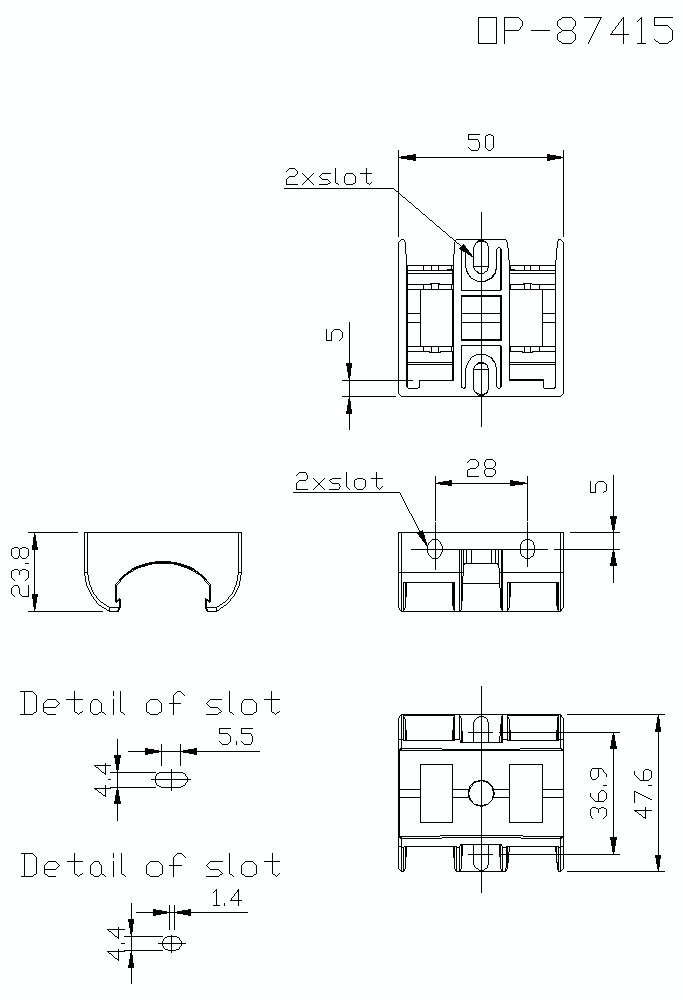 OP-87415/2&nbsp;Dimension