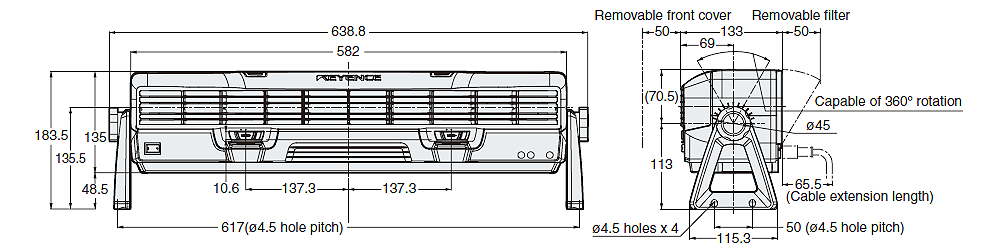 SJ-F5000&nbsp;Dimension