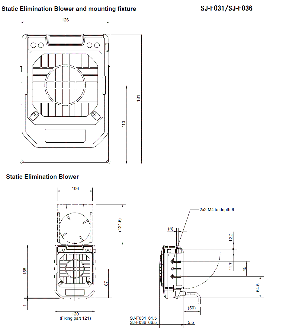 SJ-F031/036 Dimension