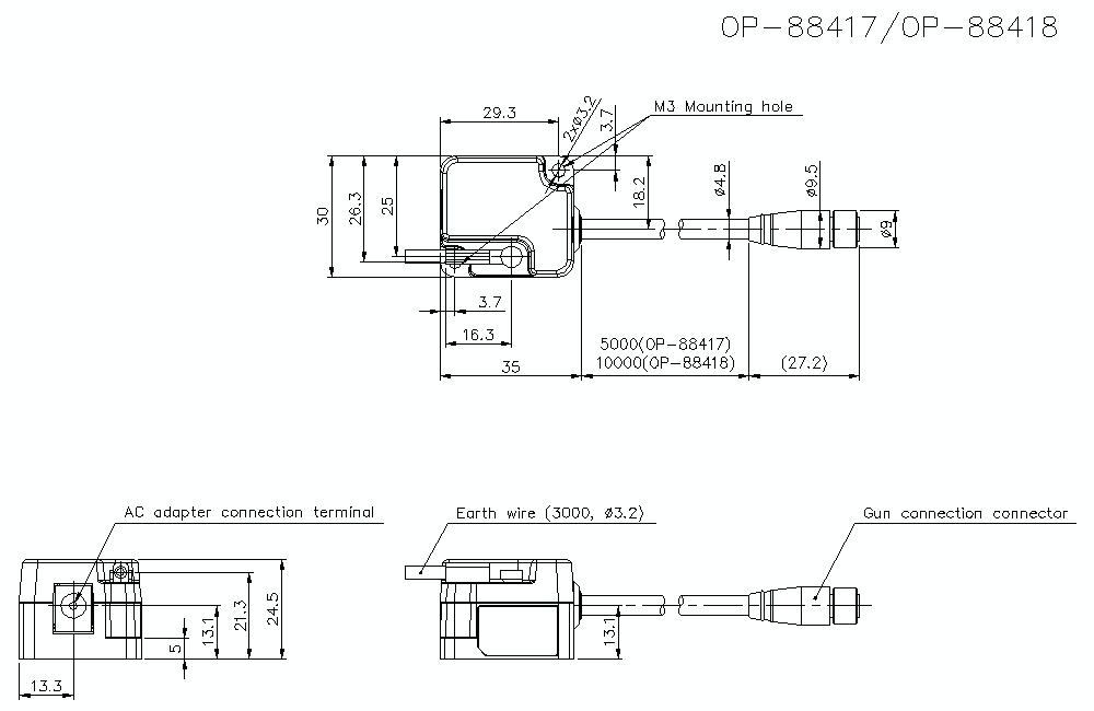 OP-88417/88418 Dimension