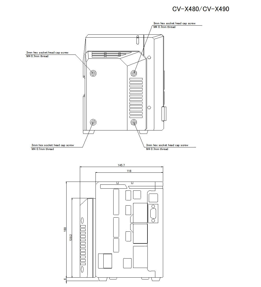 CV-X490 Dimension 01