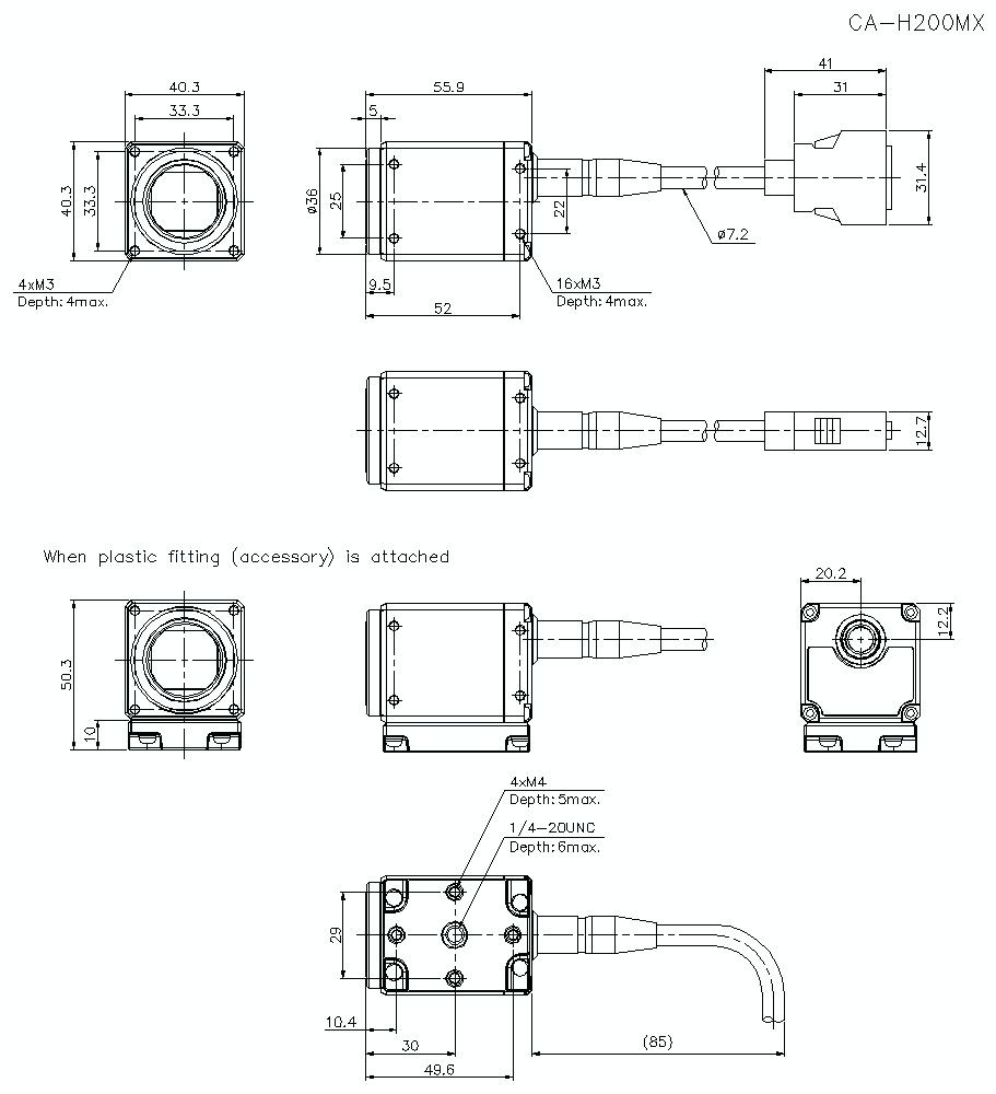 CA-H200MX Dimension