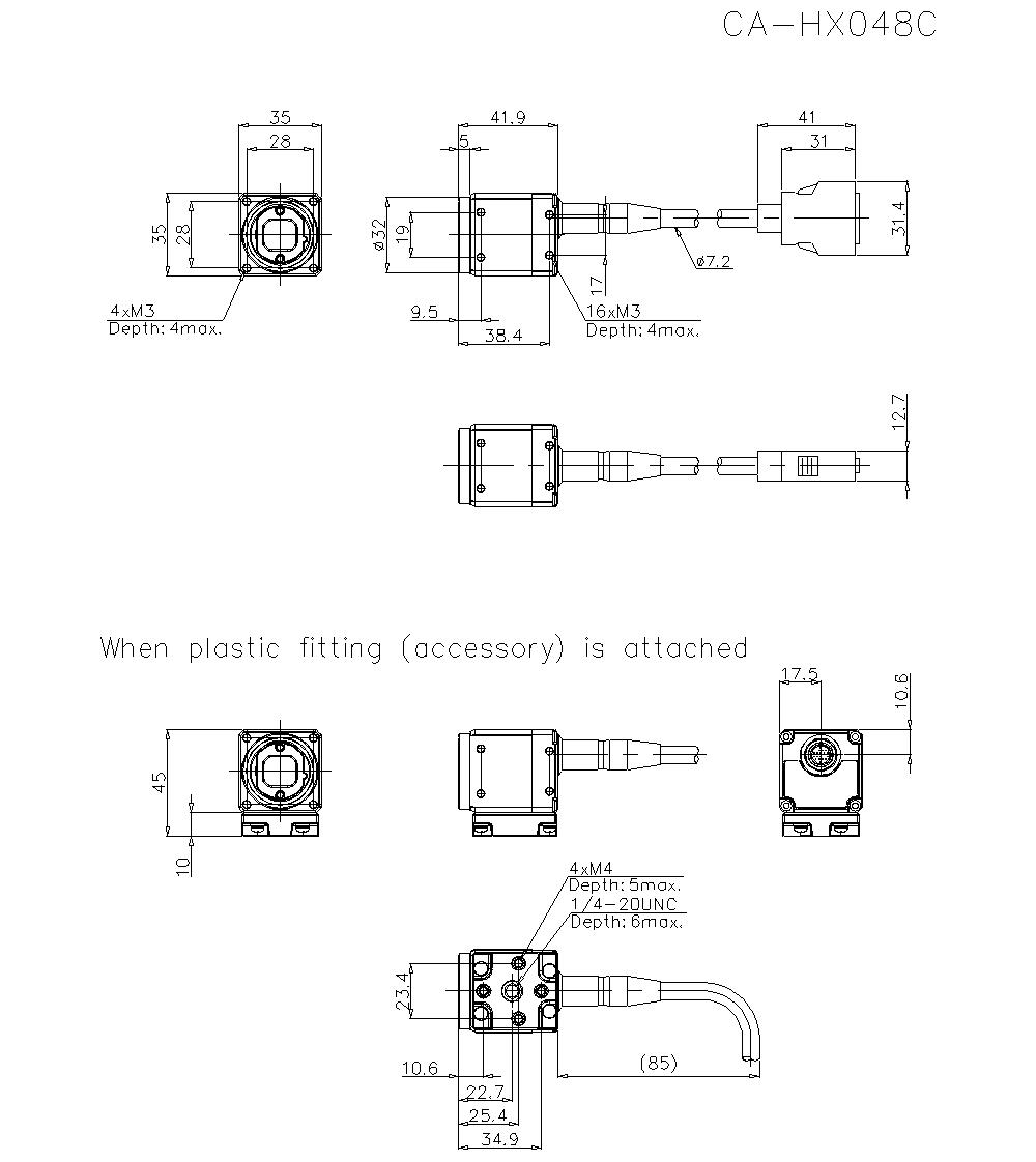 CA-HX048C Dimension